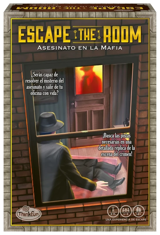 ThinkFun - Escape Room: Mafia Murder, Logic Game, Board Game for Kids and Adults, 1-3 Players, English Version