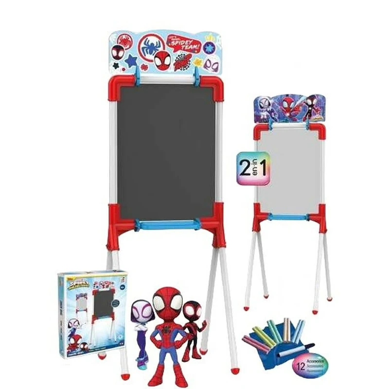 Chicos Spidey 2-in-1 Children's Whiteboard and Chalkboard - Image 1