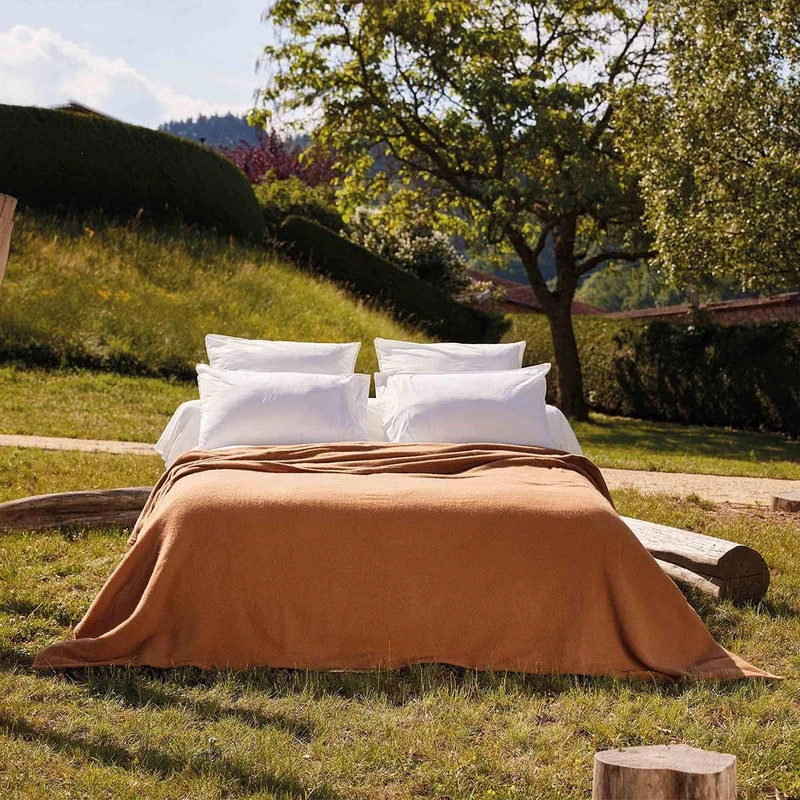 Toison d'Or Blanket, Chamois, 180 cm x 240 cm - Image 1