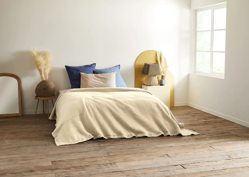 Toison d'Or Blanket, Cream/Cream, 220 cm x 240 cm - Image 1