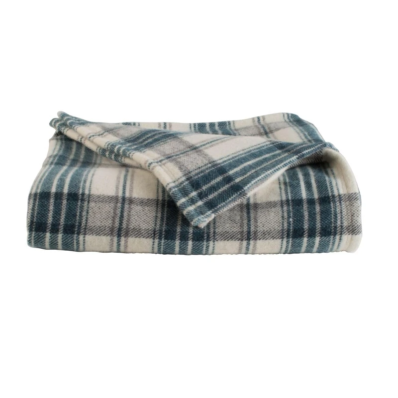 Toison d'Or Peacock Blue Blanket, 240 x 300 cm - Image 1