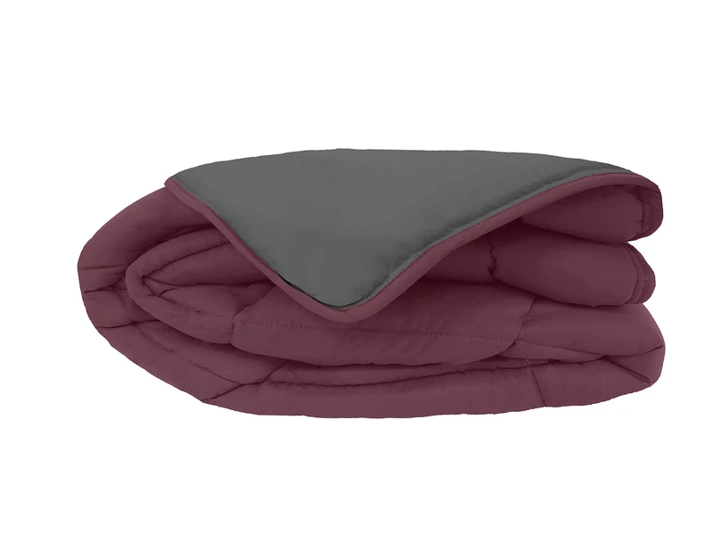 Toison d'Or Cocoon Duvet, Plum/Steel, 240 cm x 260 cm - Image 1