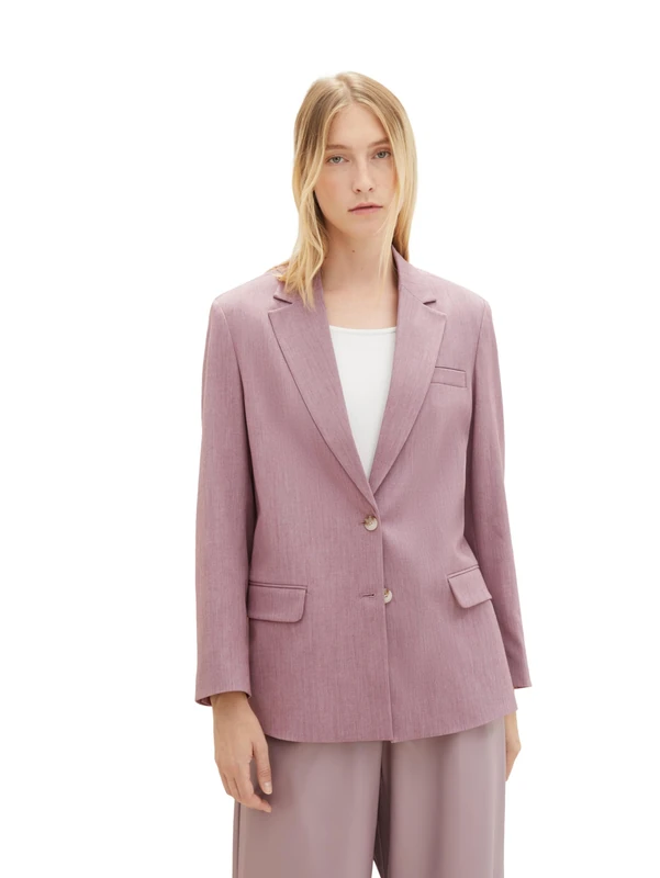 TOM TAILOR Women's Blazer, 33964 - Dusty Lilac Melange, 10