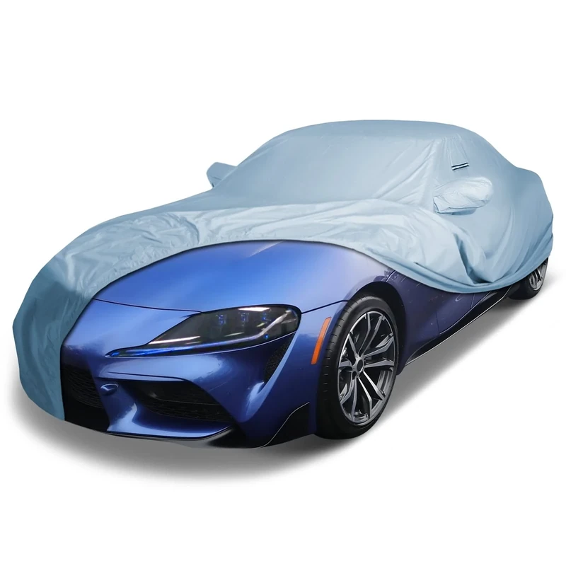 iCarCover Custom Car Cover for 2020-2025 Toyota GR Supra, Waterproof All Weather Rain Snow UV Sun Protector Full Exterior Weatherproof Indoor Outdoor Car Cover with Strap