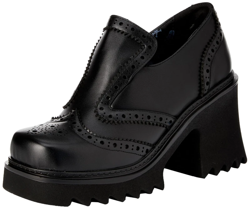 Lamoda Good Evening Chunky Shoes for Women in Black PU, Trendy Stylish Chunky Shoes Perfect for Office, Parties, and Everyday Wear, Comfortable Design UK6