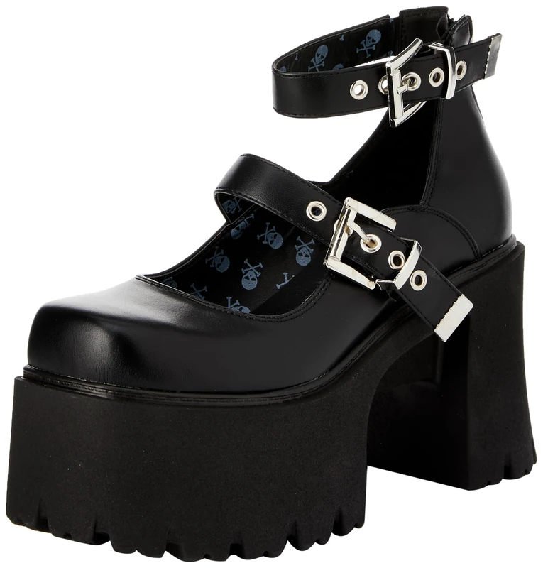 Lamoda Look Away Black Chunky Platform Shoes for Women, Durable PU Upper, Padded Insole for All-Day Comfort, Trendy Bold Design, Versatile Style for Casual Fit, Perfect Fashion-Forward Wardrobes, UK5