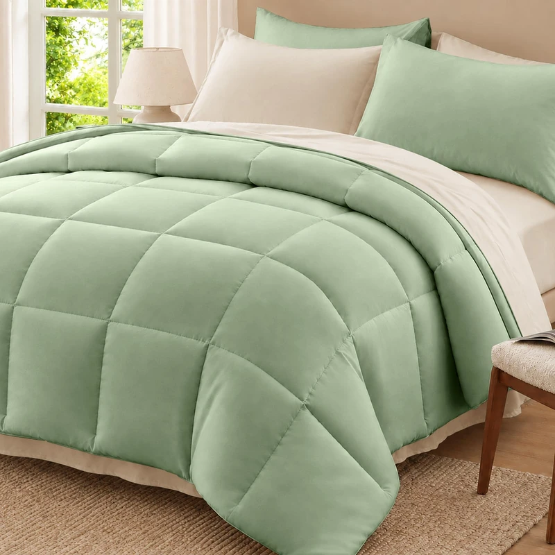 Anluoer Full Size Comforter Sets, 7 Piece Bed in a Bag Full Bedding Sets