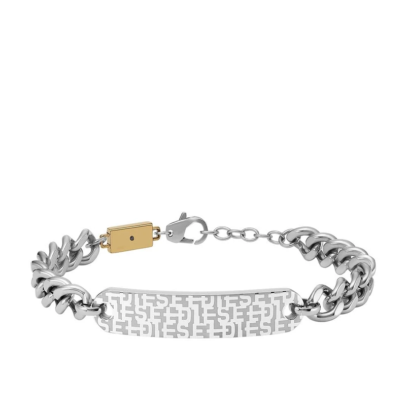 Diesel Men's 2 tone Stainless steel with lobster clasp closure bracelet