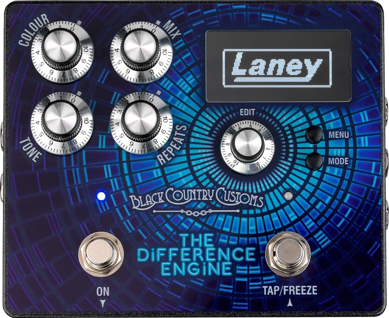 Laney Amplification BCC-TDE Stereo Delay Pedal, Multi-Mode Digital Effects, 2500ms Delay Time