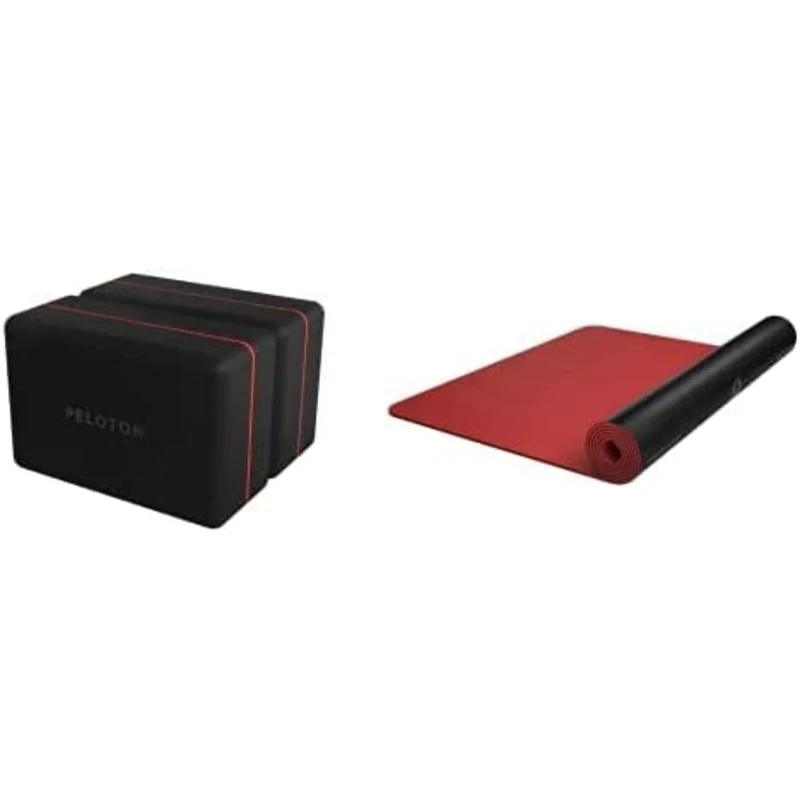 Peloton Yoga Block in Set of Two and Peloton Reversible Workout Mat Bundle