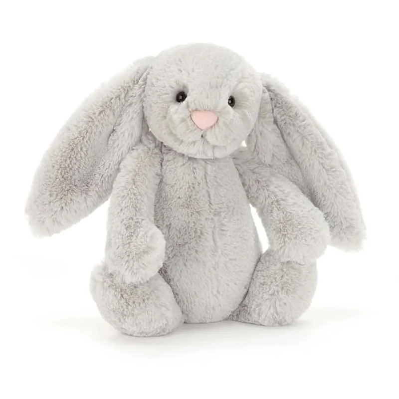 Jellycat Bashful Silver Bunny Medium - L: 9 cm x l: 12 cm x h: 31 cm