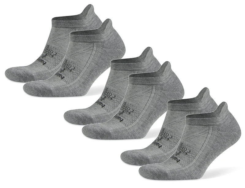 Balega Hidden Comfort Performance No Show Athletic Running Socks for Men and Women (3-Pack), Charcoal, X-Large