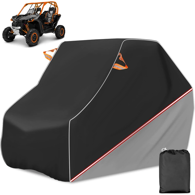 AUTOLION Premium UTV Cover Outdoor Waterproof All-Weather Protection Cover Compatible with Polaris RZR Can-Am Yamaha Honda Kawasaki Suzuki,and More,134" x 70" x 75"(2-3 Seater Plus)