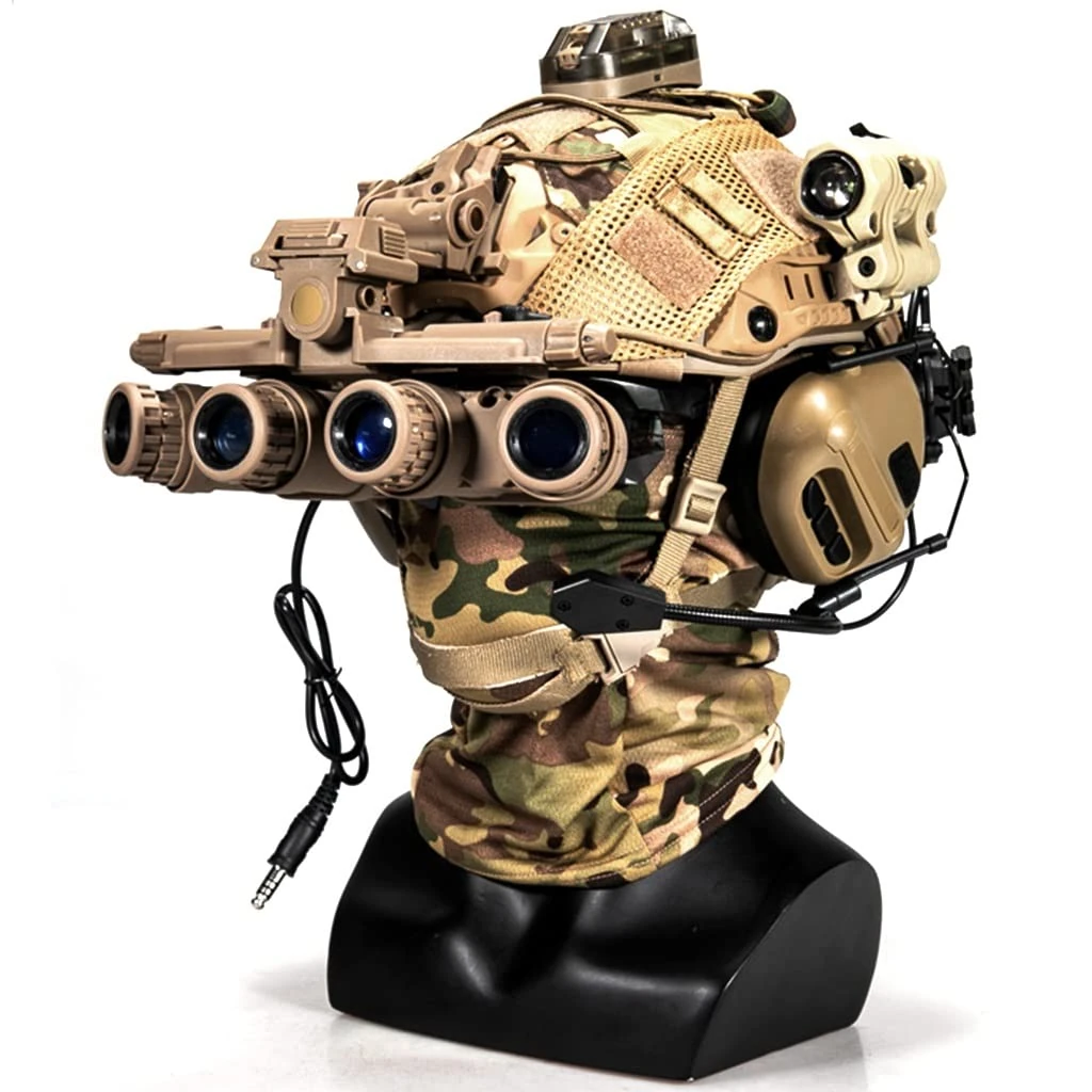 Paintball Tactical Helmet Set, 6.4MM Thick SF Fast Helmet With 9 Accessories(CB,MH)