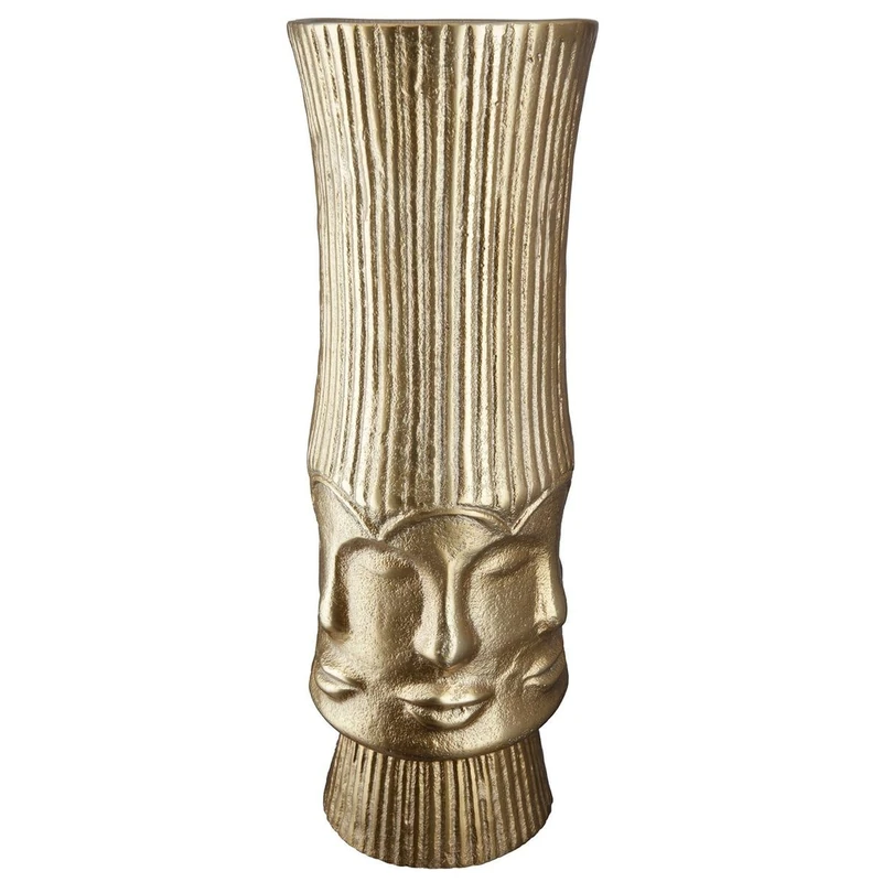 GILDE Vase Flower Vase Made of Aluminium – Decorative Living Room Gift for Women Birthday Mother's Day – Colour: Gold Height 45.5 cm - Image 1