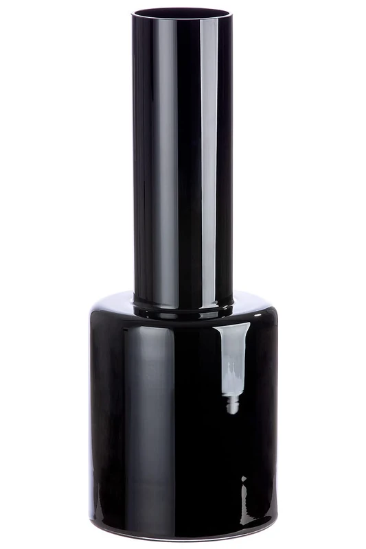 GILDE Flower Vase Decorative Vase Made of Glass – Decorative Living Room Gift for Women Birthday Mother's Day – White Glossy Height 60 cm