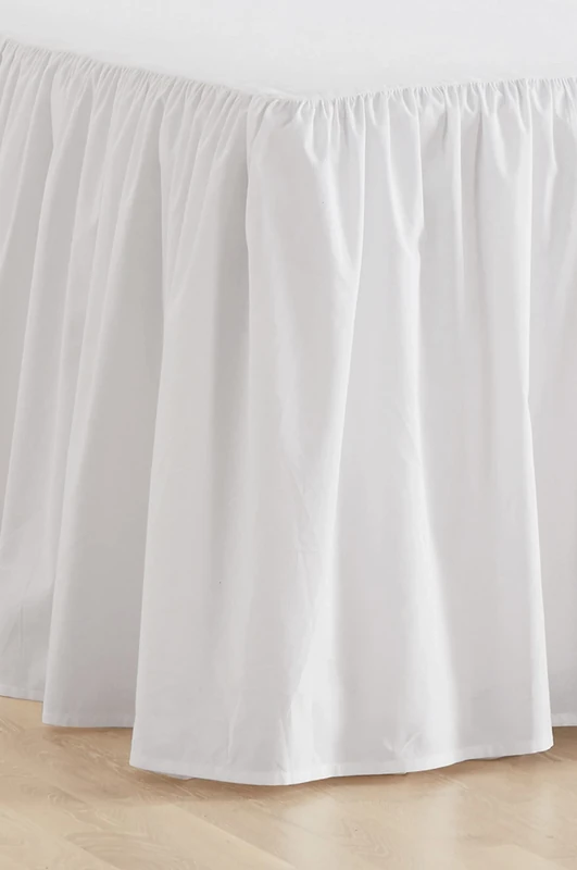 Jotex Zack Valance Bed Sheet 60 cm Organic Quality White 140 x 200 cm