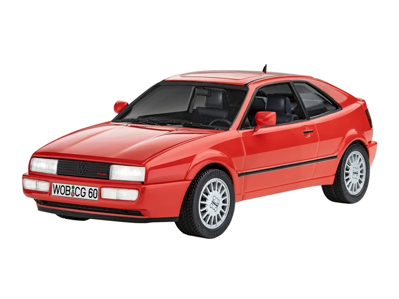Revell Gift Set 05666 35 Years VW Corrado“ 1:24 Scale Unbuilt Plastic Model Kits with Contacta Professional Glue, Paintbrush & Selected Aqua Color Paints
