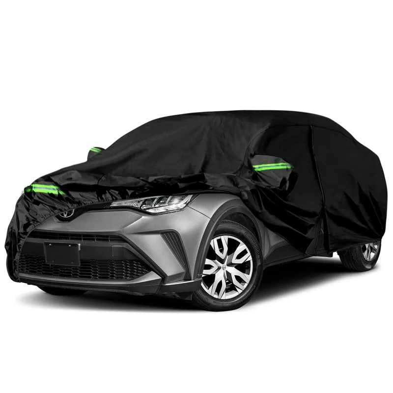 Waterproof Car Covers Replace for 2018-2023 Toyota C-HR, 6 Layers All Weather Custom-fit Car Cover with Zipper Door & Windproof Bands for Snow Rain Dust Hail Protection