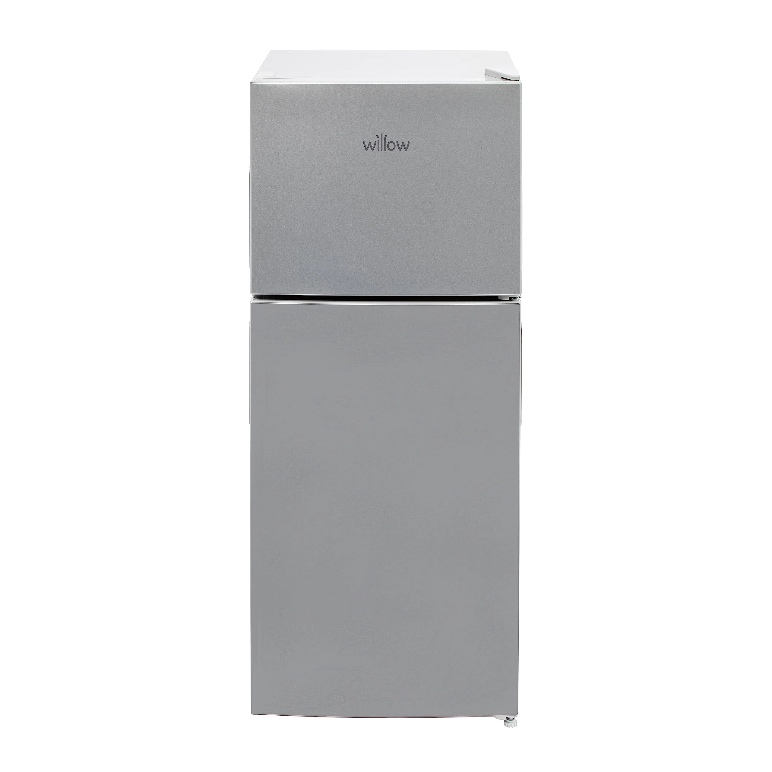 Willow WTM118S 118L Top Mount Fridge Freezer with 4* Freezer Rating, Adjustable Thermostat, Mark-Proof Finish, 2 Years Manufacturer’s Warranty - Silver