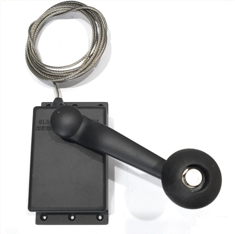 Megashopitalia Winch for Parasol 3 x 3 x 4 m Decentrated Wood with Steel Cable Fixing with Screws with Crank
