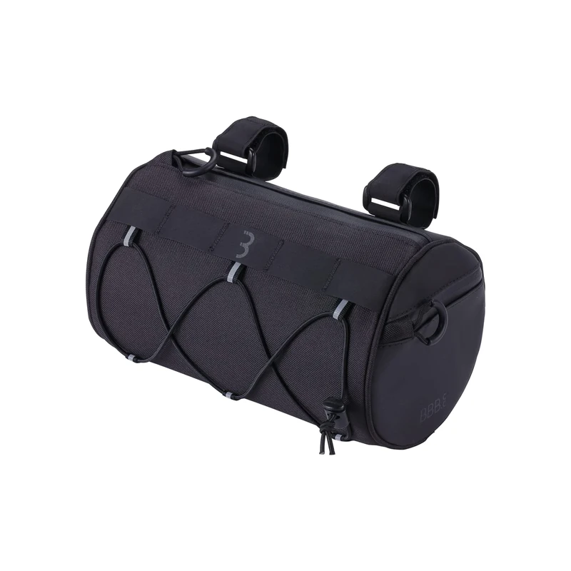 BBB Cycling Bike Handlebar Bag I Waterproof Front Bag Bicycle I Bikepacking Bag Handlebar I Frame Storage Bag I BarrelPack L BSB-151L, Black