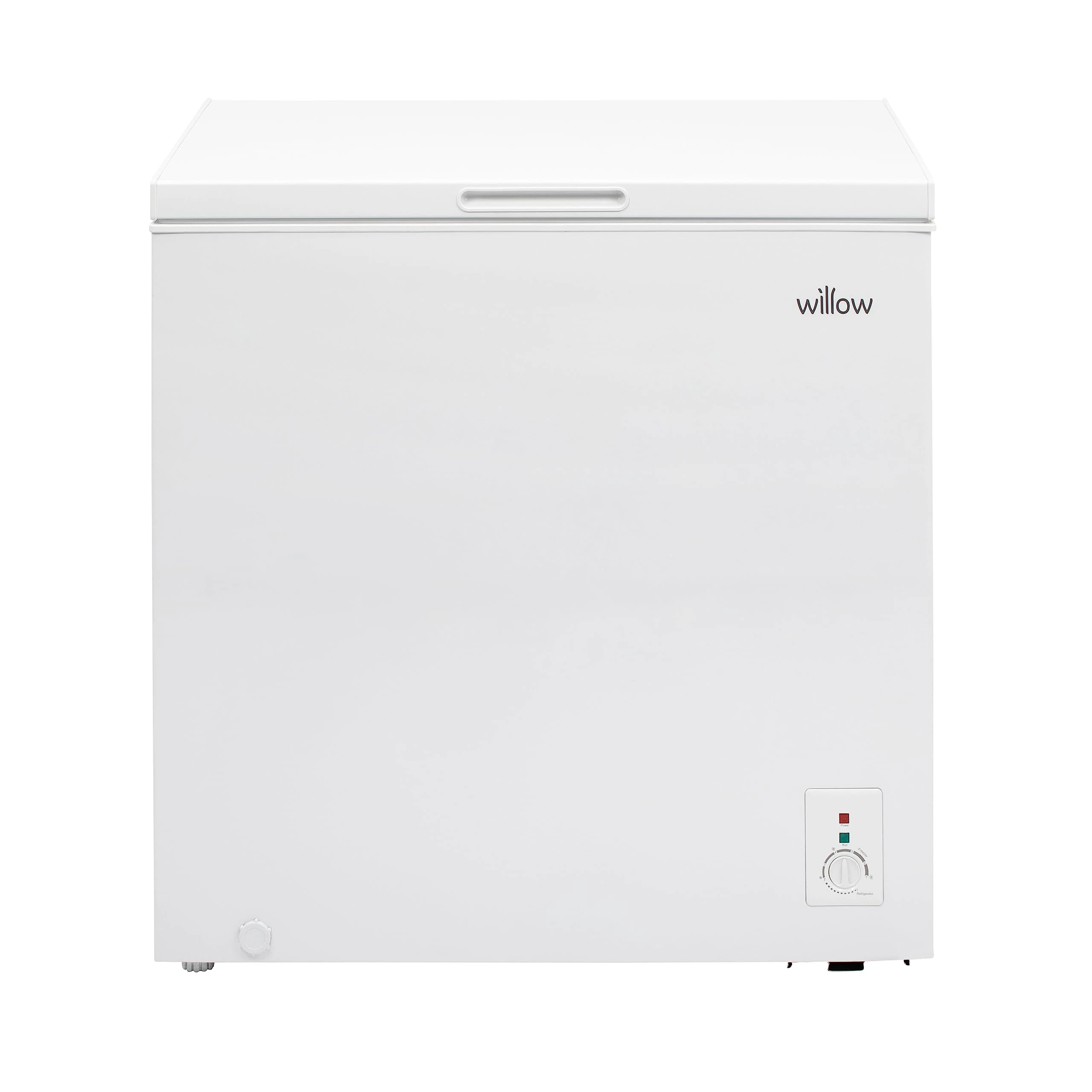 Willow W198CFW 199L Freestanding Chest Freezer with Removable Storage Basket, Adjustable Thermostat, 4* Freezer Rating, Low Noise - White