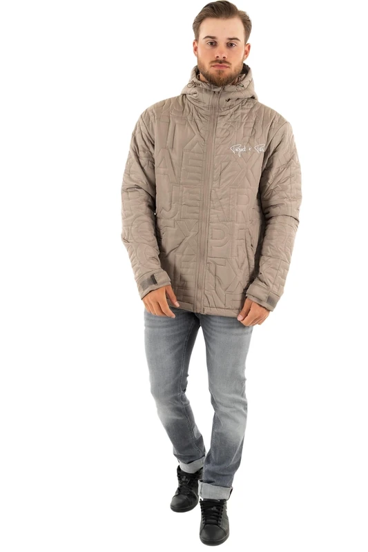 Project X Paris Men's T-Shirt Jacket, Taupe, L