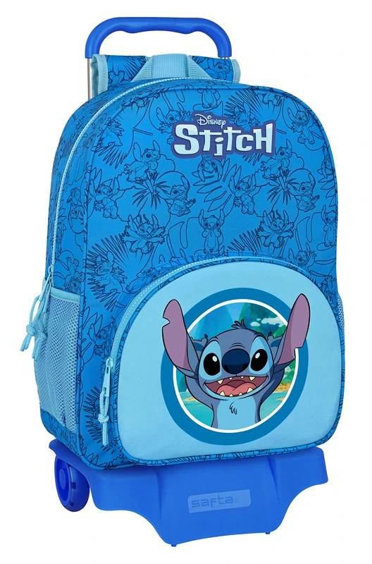 SAFTA LILO & Stitch – School Backpack with Trolley 905, Ideal for Children of Different Ages, Comfortable and Versatile, Quality and Resistance, 33 x 14 x 42 cm, Blue, Blue, Estándar, Casual - Image 1