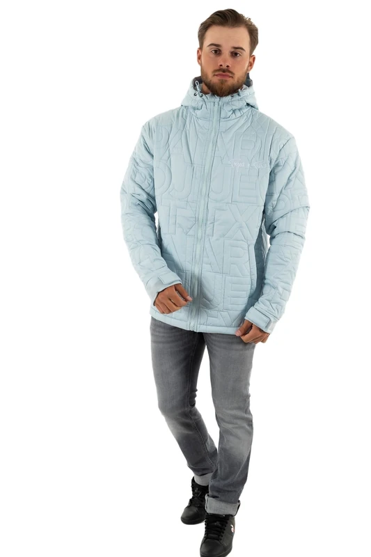 Project X Paris Men's Tee Shirt Jacket, Blue/Grey, M