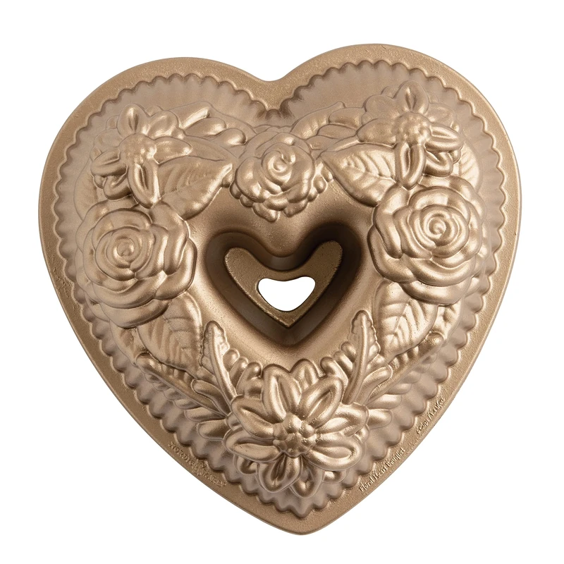 Nordic Ware Floral Heart Bundt, 6-Cups