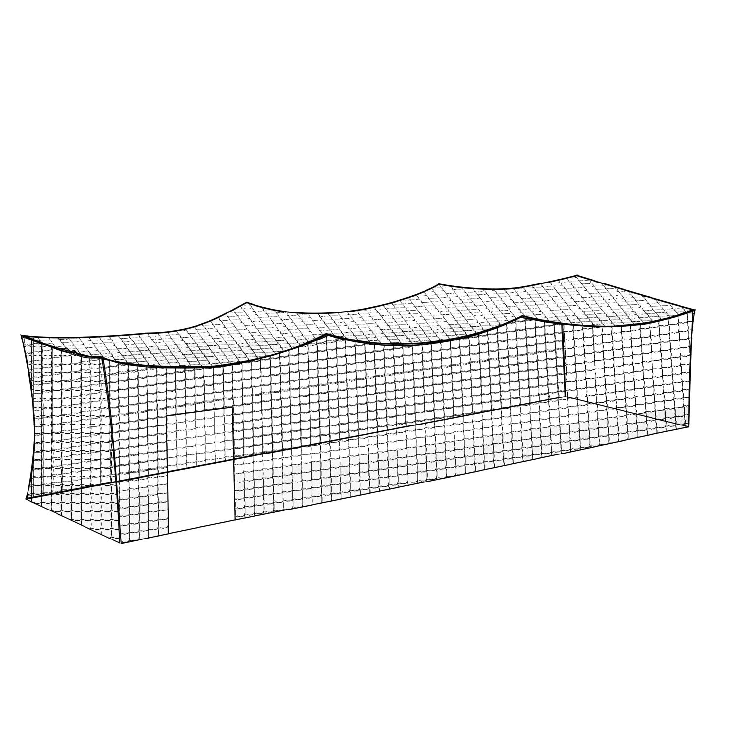 Aoneky Polyethylene Twisted Knotted Baseball Batting Cage Netting - NET ONLY - Not Include Poles and Frame Kits - Small Pro Garage Softball Batting Cage Net (12x14x35ft(HxWxL), NET ONLY)
