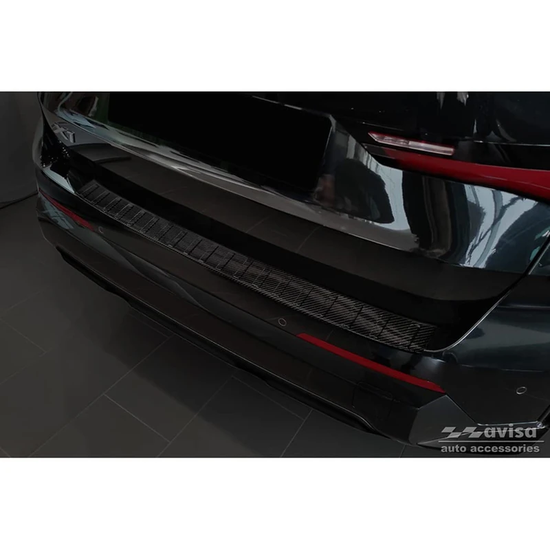 Avisa Real 3D Carbon Rear bumper protector compatible with BMW X1 U11 / U11 xLine 2022- 'Ribs'