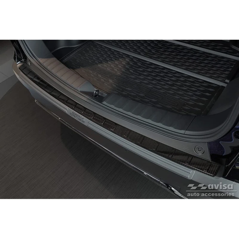 Avisa Real 3D Carbon Rear bumper protector compatible with Toyota Corolla Cross 2022- 'Ribs'