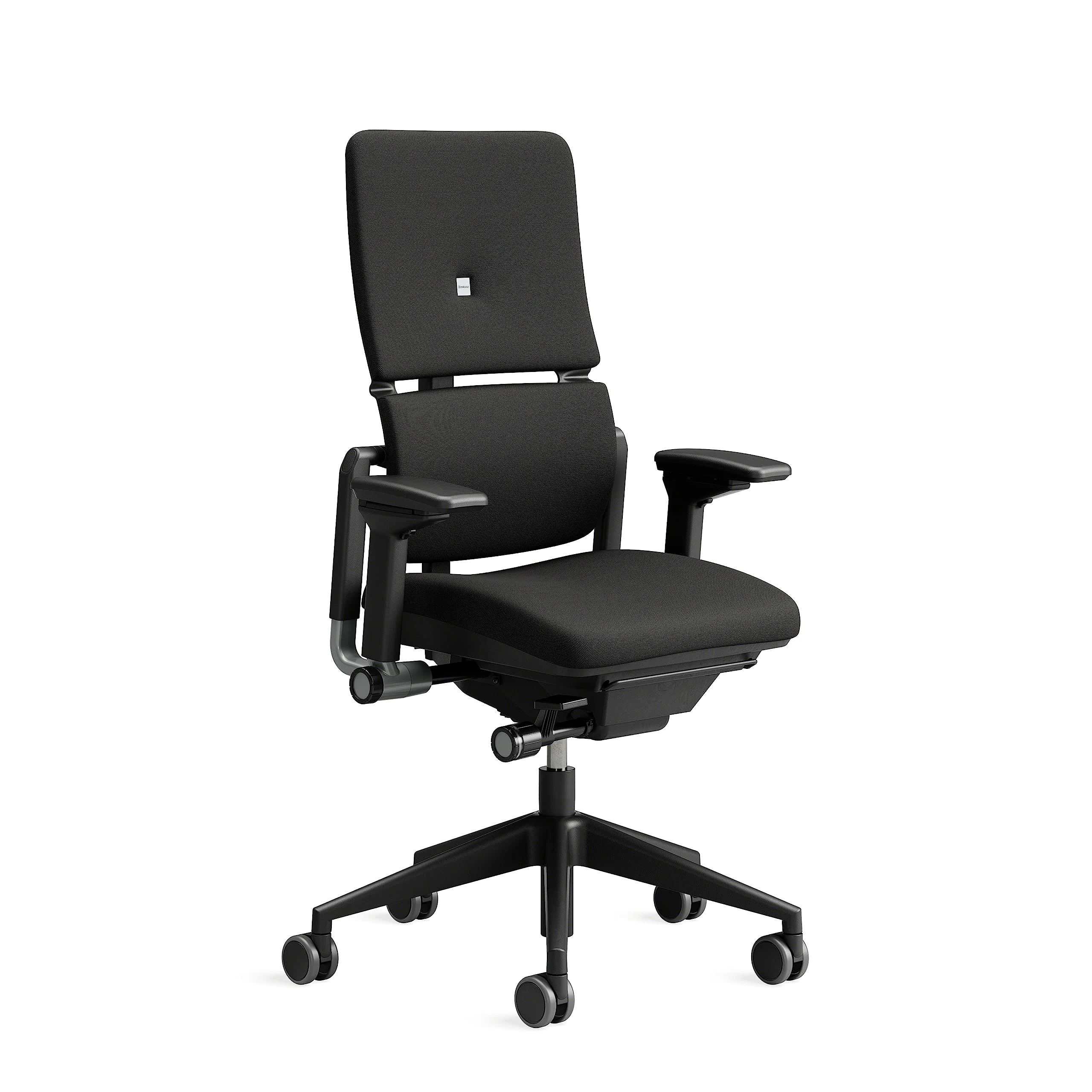 Steelcase Please Ergonomic Office Swivel Chair With Height Adjustable Lumbar Support Black, 66 x 64 x 108