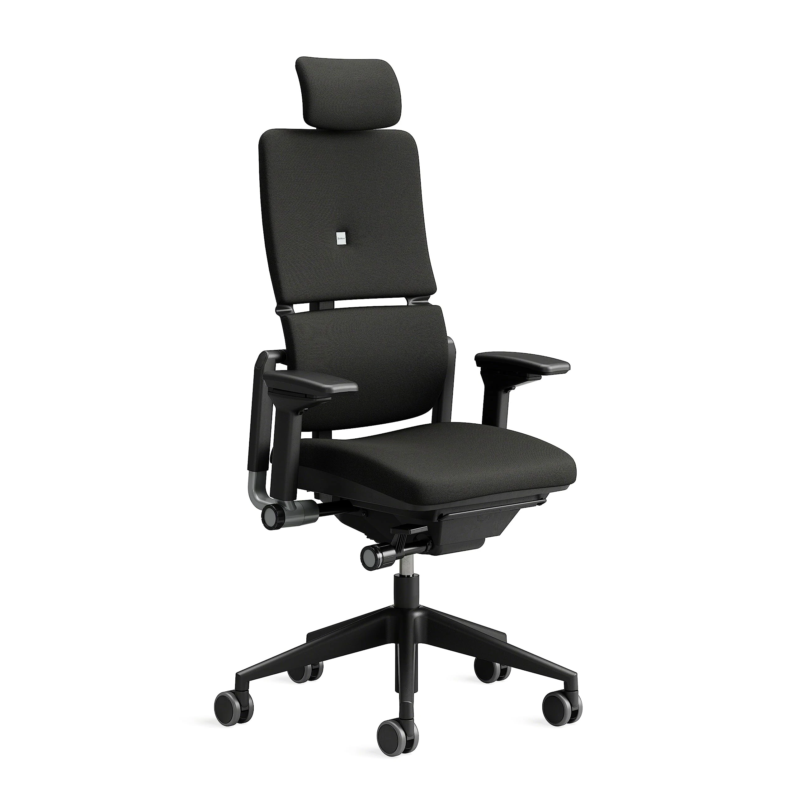 Steelcase Please Ergonomic Office Swivel Chair With All-Day Lumbar Support, Adjustable Headrest Black, 66 x 64 x 118