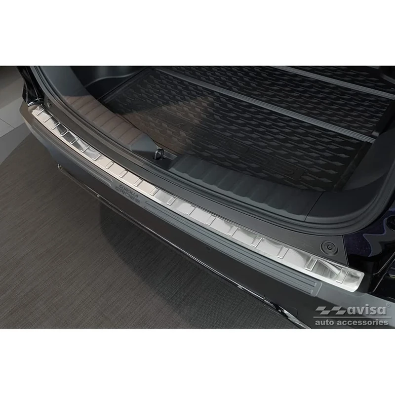 Avisa Stainless Steel Rear bumper protector compatible with Toyota Corolla Cross 2022- 'Ribs'