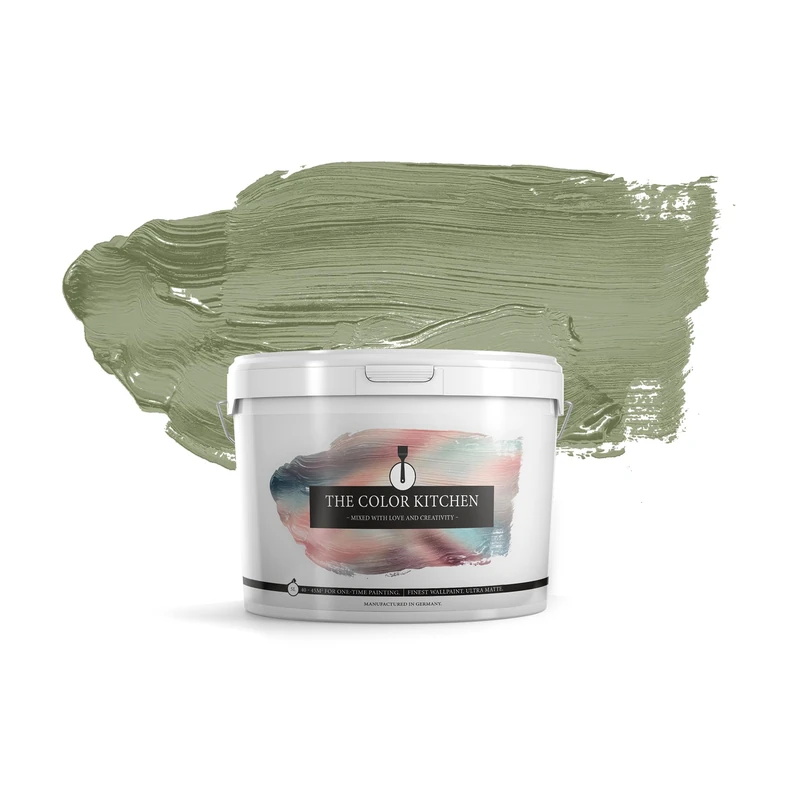 Livingwalls Wall Paint The Color Kitchen – Green TCK4002 – 5 L – high opacity, matte, low-odor – interior paint, scrub-resistant
