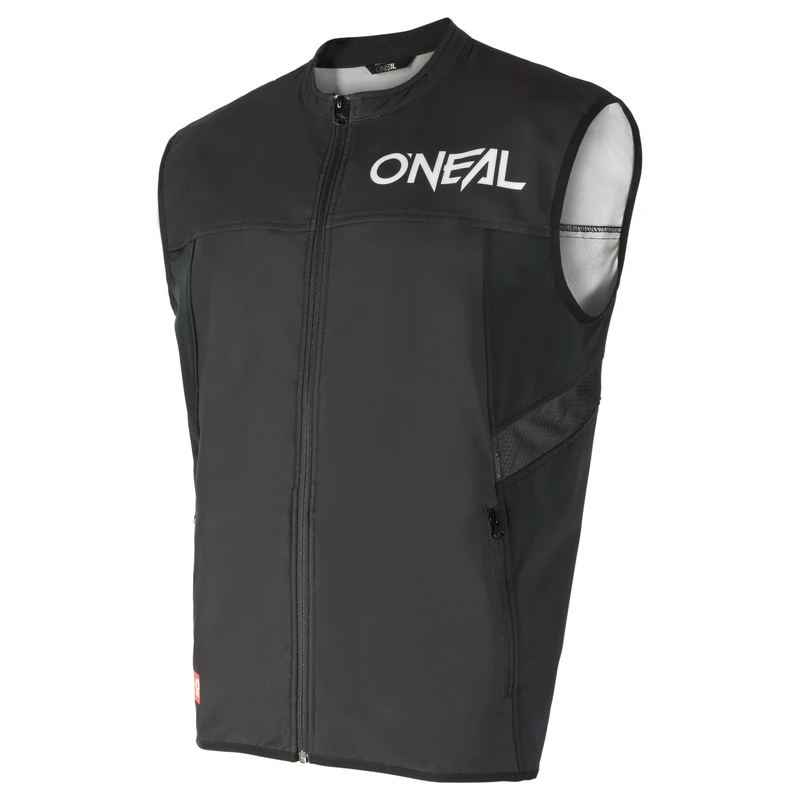 O'NEAL | Cycling Vest | MTB DH Downhill FR Freeride | Sporty Fit, Four Zipped Pockets, Elastic Stretch Fabrics | Soft Shell MX Vest V.24 | Adult | Black | Size M