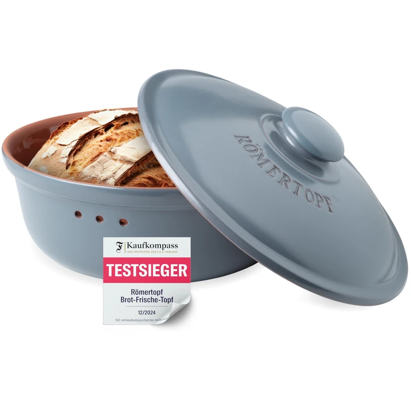 Römertopf Bread pot made of natural ceramic, ideal for storing bread, diameter 30.0 cm