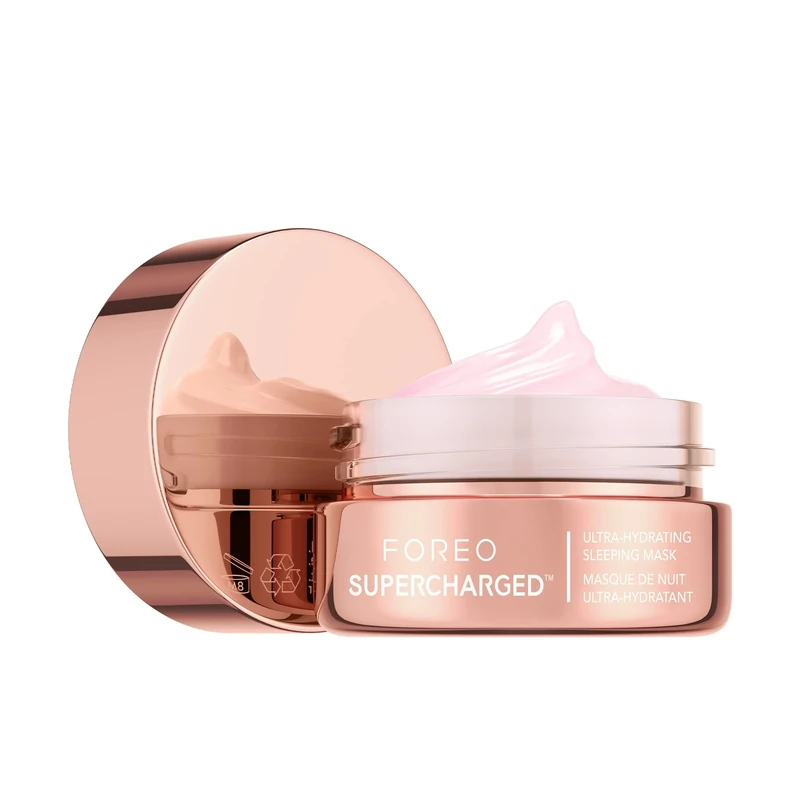 FOREO SUPERCHARGED Overnight Mask - Night Cream - Face Moisturiser - Rejuvenating Face Care - Overnight Face Cream - Hyaluronic Acid & Vitamin E - Vegan - Cruelty & Gluten-Free - Eco-Friendly - 75ml