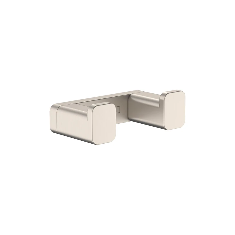 Hansgrohe AddStoris 3-inch Modern Double Hook in Brushed Nickel, 41755820