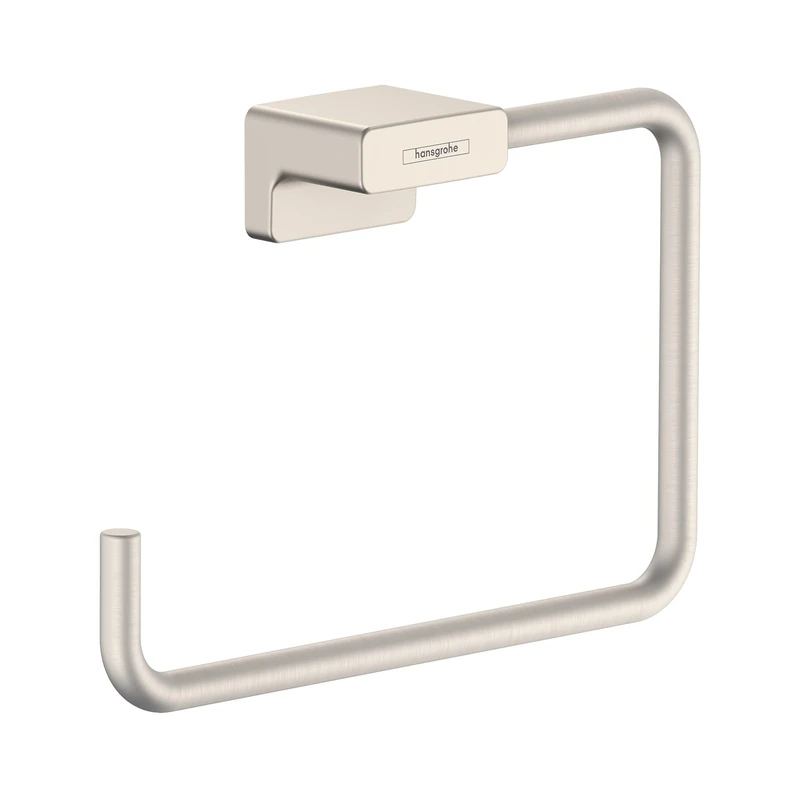 Hansgrohe AddStoris Modern Towel Ring in Brushed Nickel, 41754820