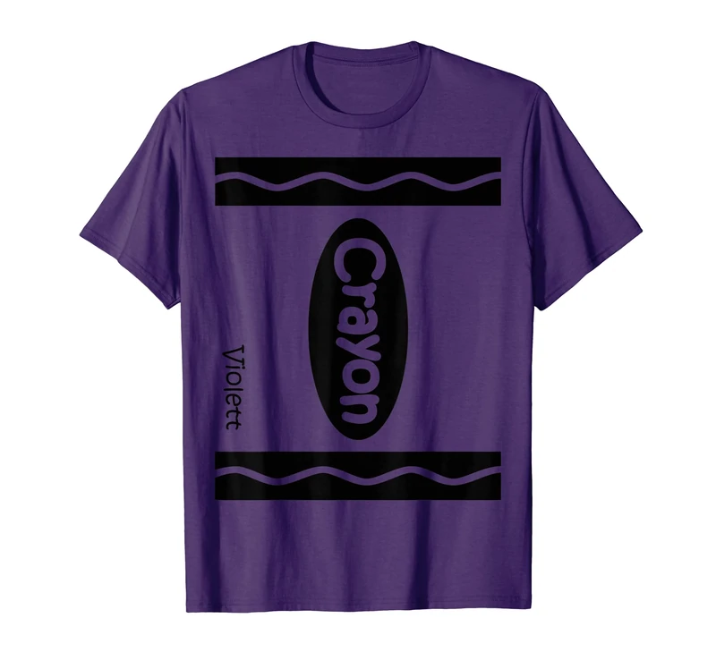Purple Colouring Pencils Set Halloween Uniform T-Shirt