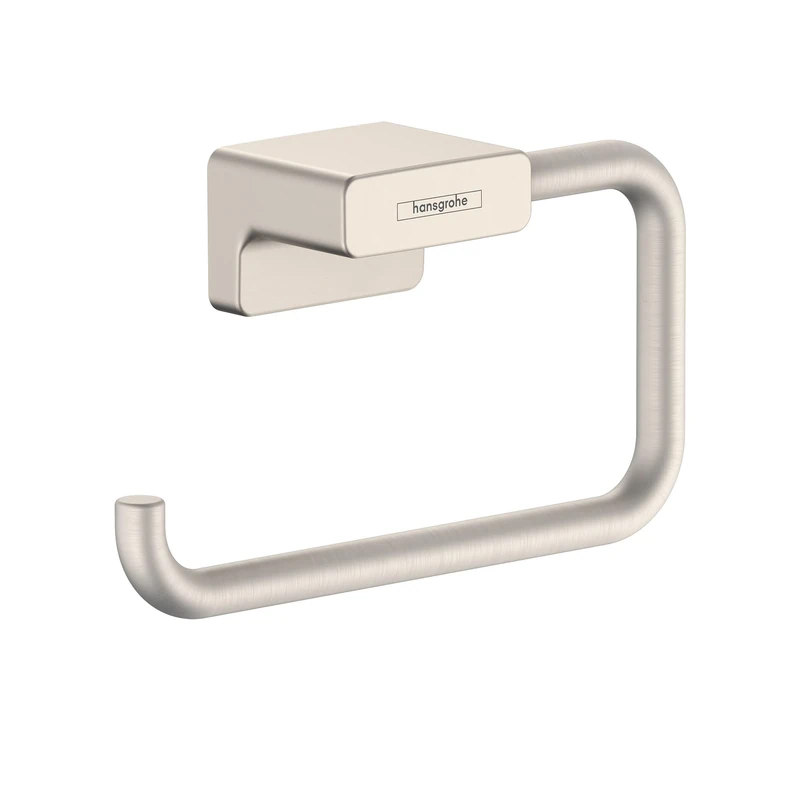 hansgrohe AddStoris 6-inch Toilet Paper Holder Without Cover in Brushed Nickel, 41771820