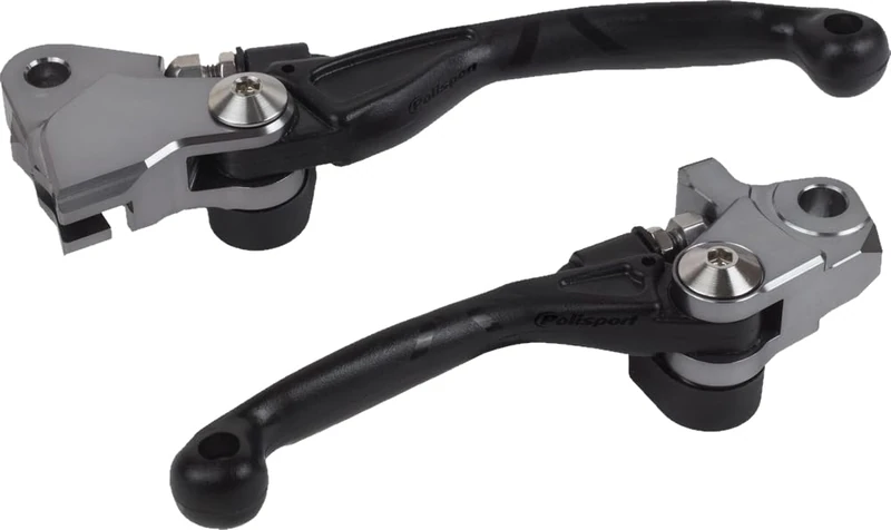 Polisport 8487200048 – Set of Unbreakable Flip Levers Machined from Aluminium with Adapters Included Compatible with Husqvarna Motorcycles in Black - Image 1