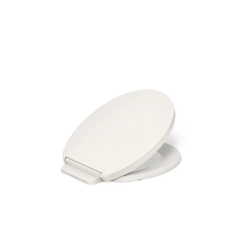 KOHLER 26802-96 K-26802-96 Impro ReadyLatch Quiet Close Round Toilet Seat, Biscuit