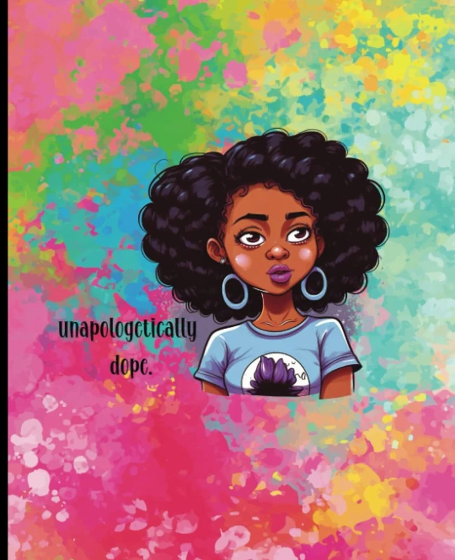 Unapologetically Dope | 196 Pages | Line Notebook | Back to School | Middle School | High School | Class Notes | Notetaking | Notebook School Kids | ... | Creative Writing | Black Girl Magic - Image 1