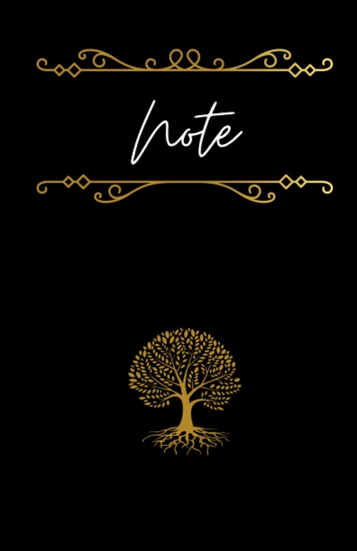 "Golden Tree : The Ultimate Luxury Black Notebook"