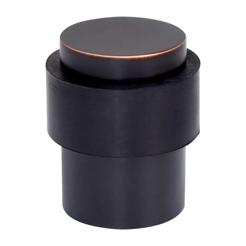KHTUMEWARE 10 Pack 1-1/2 in Floor Door Stopper,Oil Rubbed Bronze Door Stop,Wall Protector Commercial Door Bumper Wedge Decorative Cylindrical Install Door stoppers on The Floor